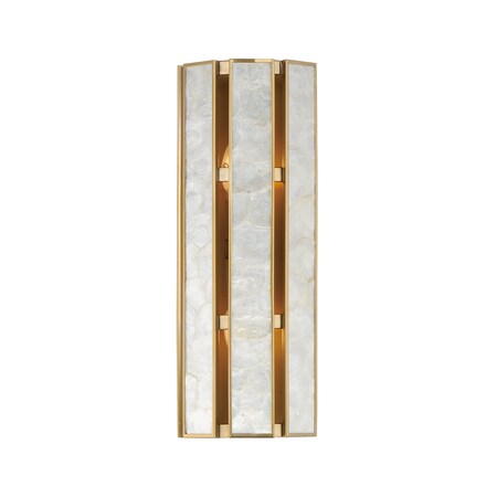 Maxim Lighting Miramar 2-Light Wall Sconce, Capiz/Natural Aged Brass 12801CZNAB